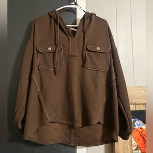 Brown Women's Hooded Sweater